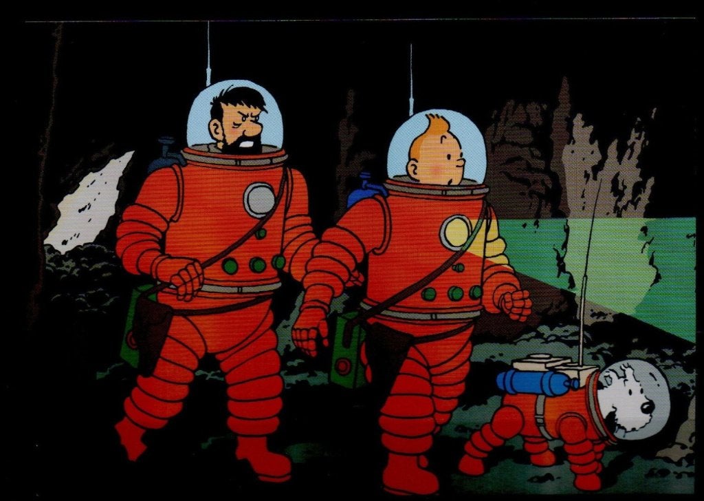 Carte postale : Hergé : Tintin - On a Marché sur la Lune, Collections, Enlèvement