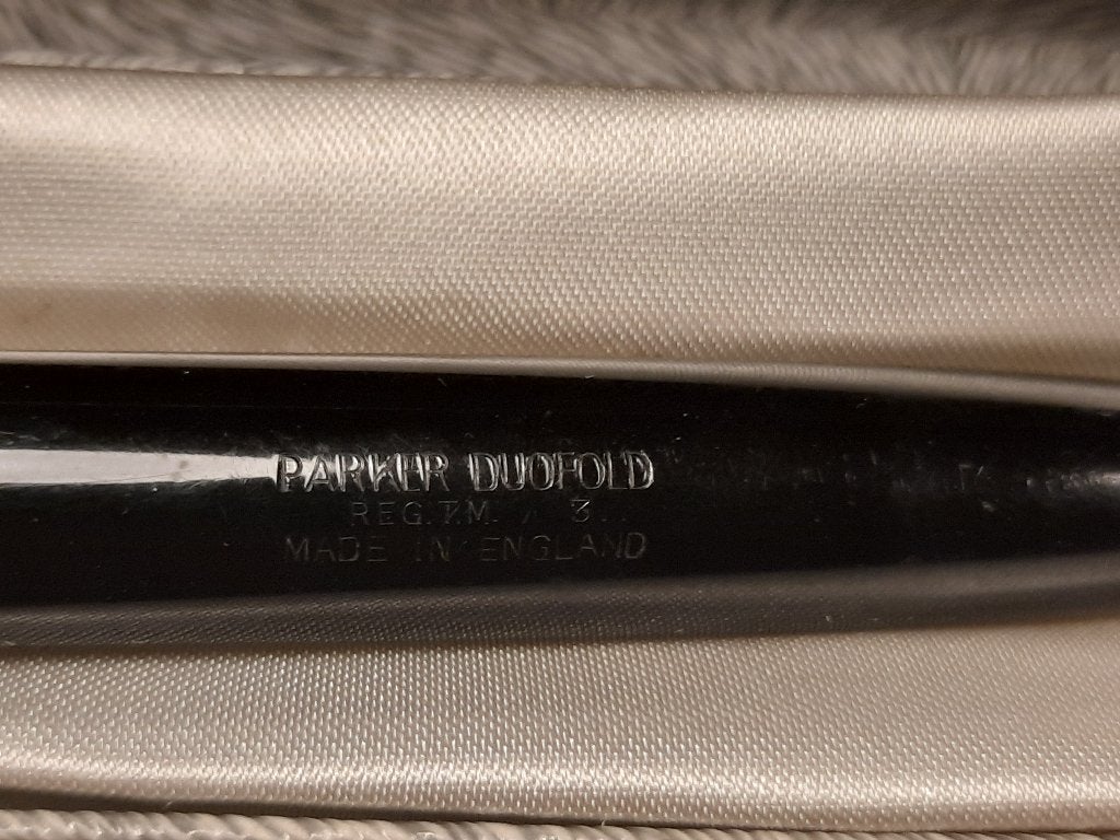 Parker duofold uk., Verzamelen, Pennenverzamelingen, Gebruikt, Parker, Met doosje, Ophalen of Verzenden