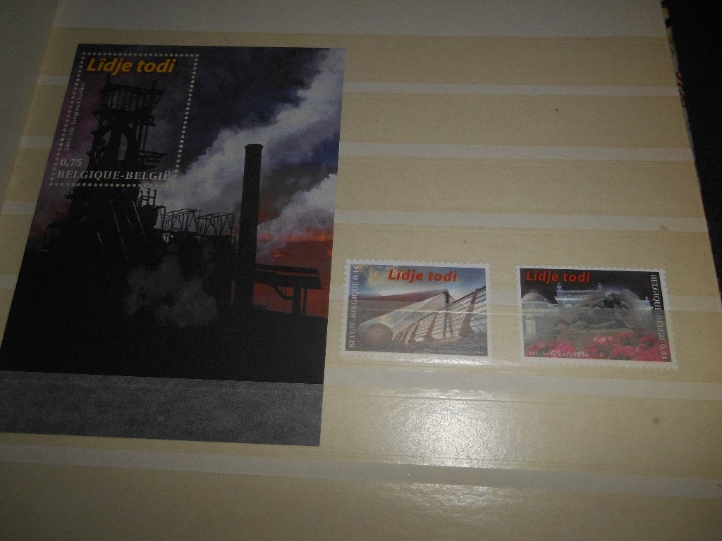 Feuillet + 2 timbres Belge " Lîdje todi", Enlèvement ou Envoi