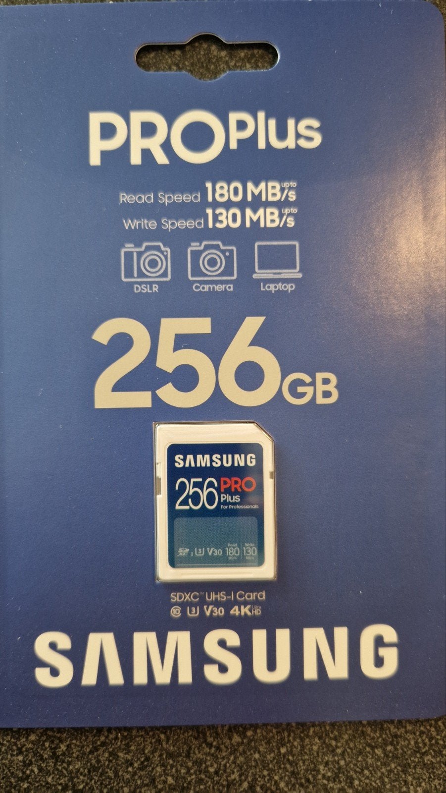 Samsung pro plus 256 GB, TV, Hi-fi & Vidéo, Photo | Cartes mémoire, Enlèvement, 256 GB