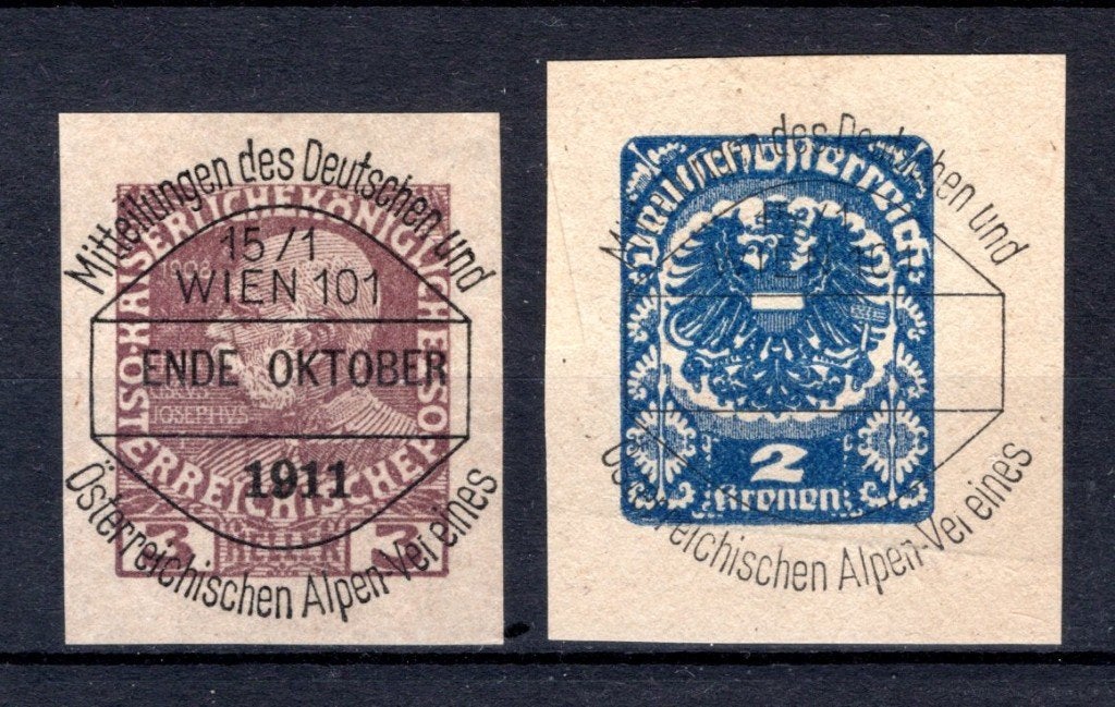 OOSTENRIJK Deutsch - Österreichischer Alpenverein DÖAV  1911, Postzegels en Munten, Postzegels | Europa | Oostenrijk, Verzenden