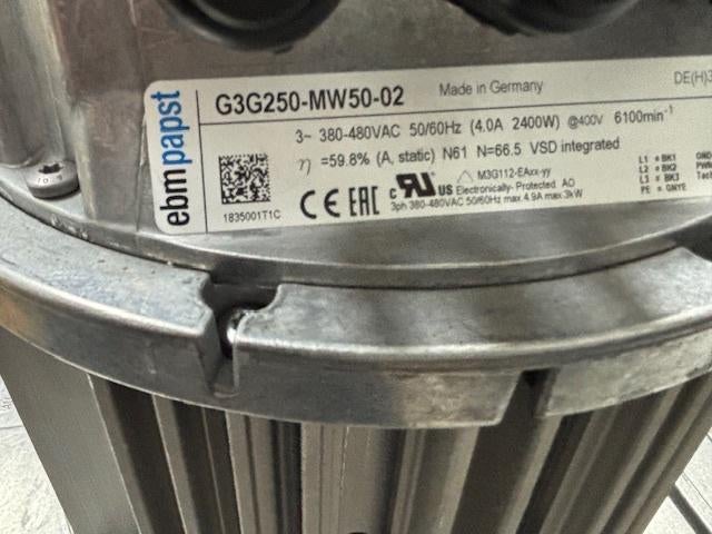 Ventilateur radial EBM Papst G3G250-MW50-02 nouveau, Enlèvement ou Envoi, Neuf