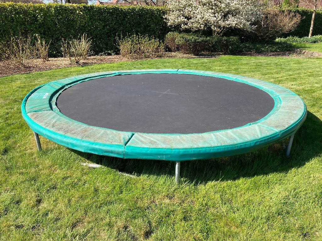 Trampoline diameter 4,3m grote maat, Ophalen, Gebruikt