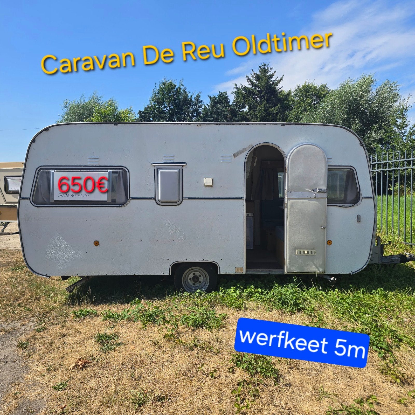 Caravan werfkeet camping tuin bouw paardenweide bos vijver, Enlèvement