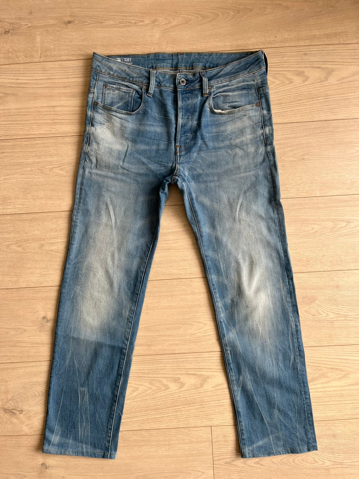 G star RAW straight 3301 Z.G.A.N W33 L34, Kleding | Heren, Ophalen of Verzenden, Zo goed als nieuw, W33 - W34 (confectie 48/50)