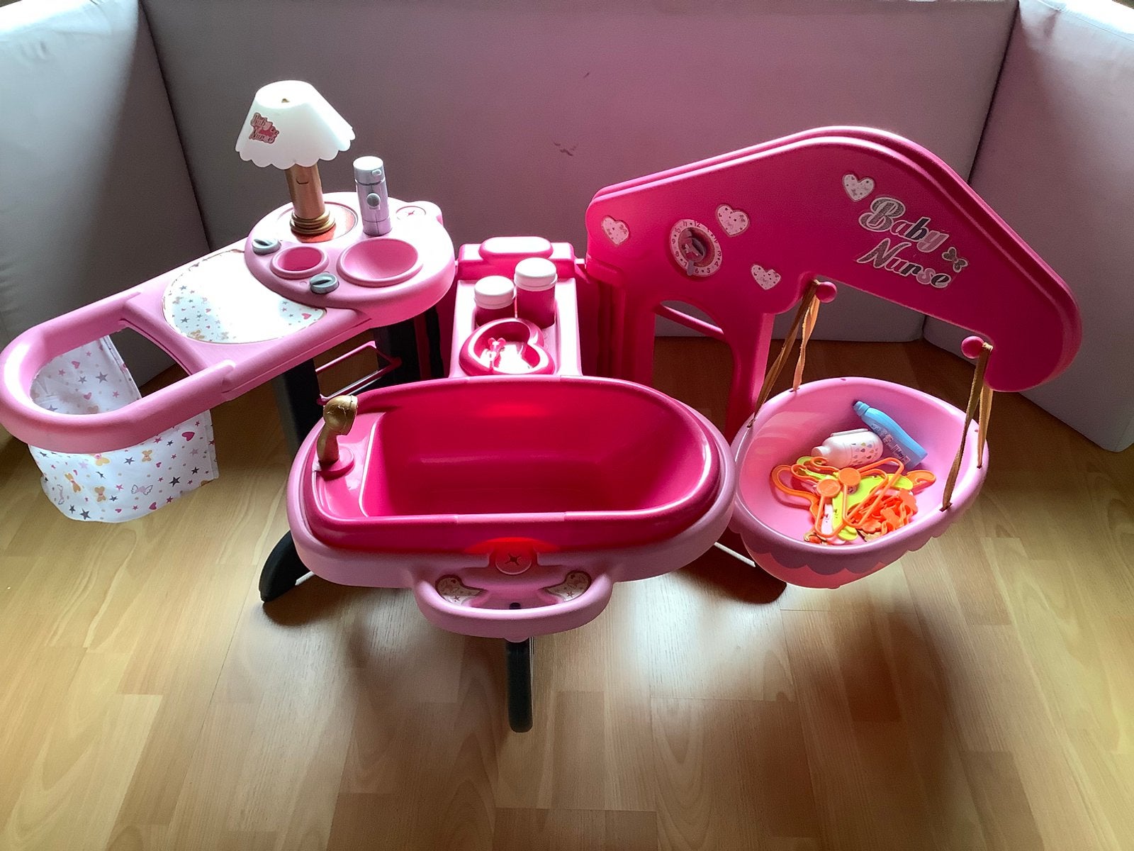 Smoby - baby nurse poppenbad, roze. Leeftijd 3+, Ophalen, Gebruikt