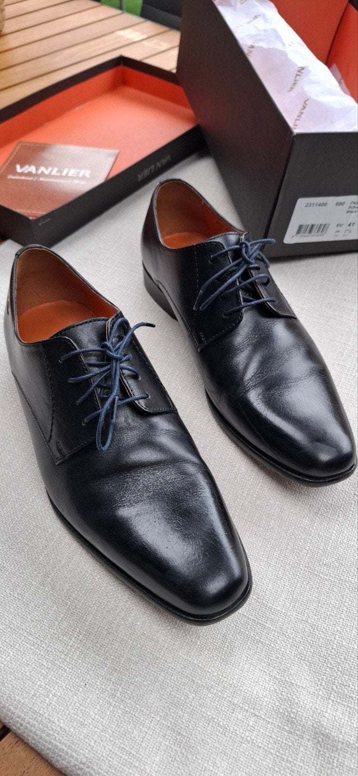 Prachtige Van Lier herenschoenen in maat 41., Kleding | Heren, Schoenen, Zwart, Van Lier, Ophalen of Verzenden, Zo goed als nieuw