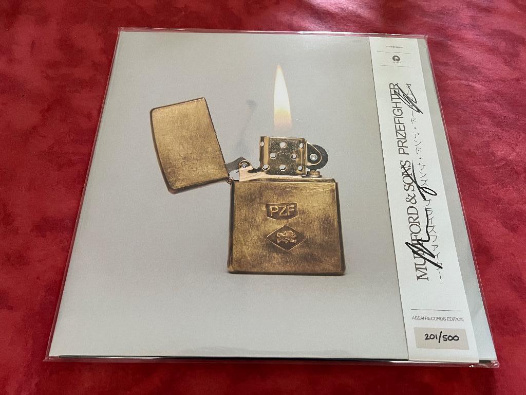 Mumford & Sons Prizefighter Vinyl LP Signed  Obi  'Amber, Cd's en Dvd's, Ophalen, Nieuw in verpakking, 12 inch
