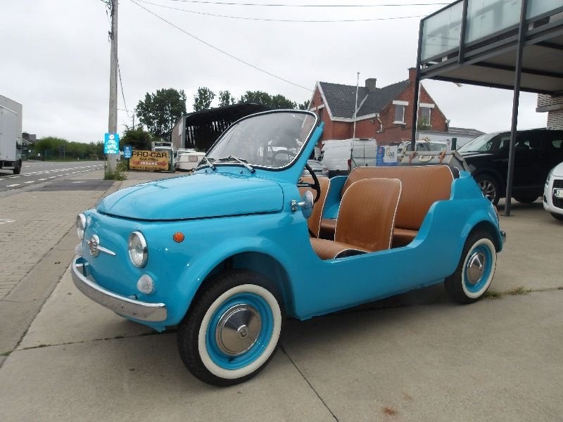 FIAT 500 JOLLY BENZINE 06-64, Auto's, Blauw, Bedrijf, Handgeschakeld, Berline