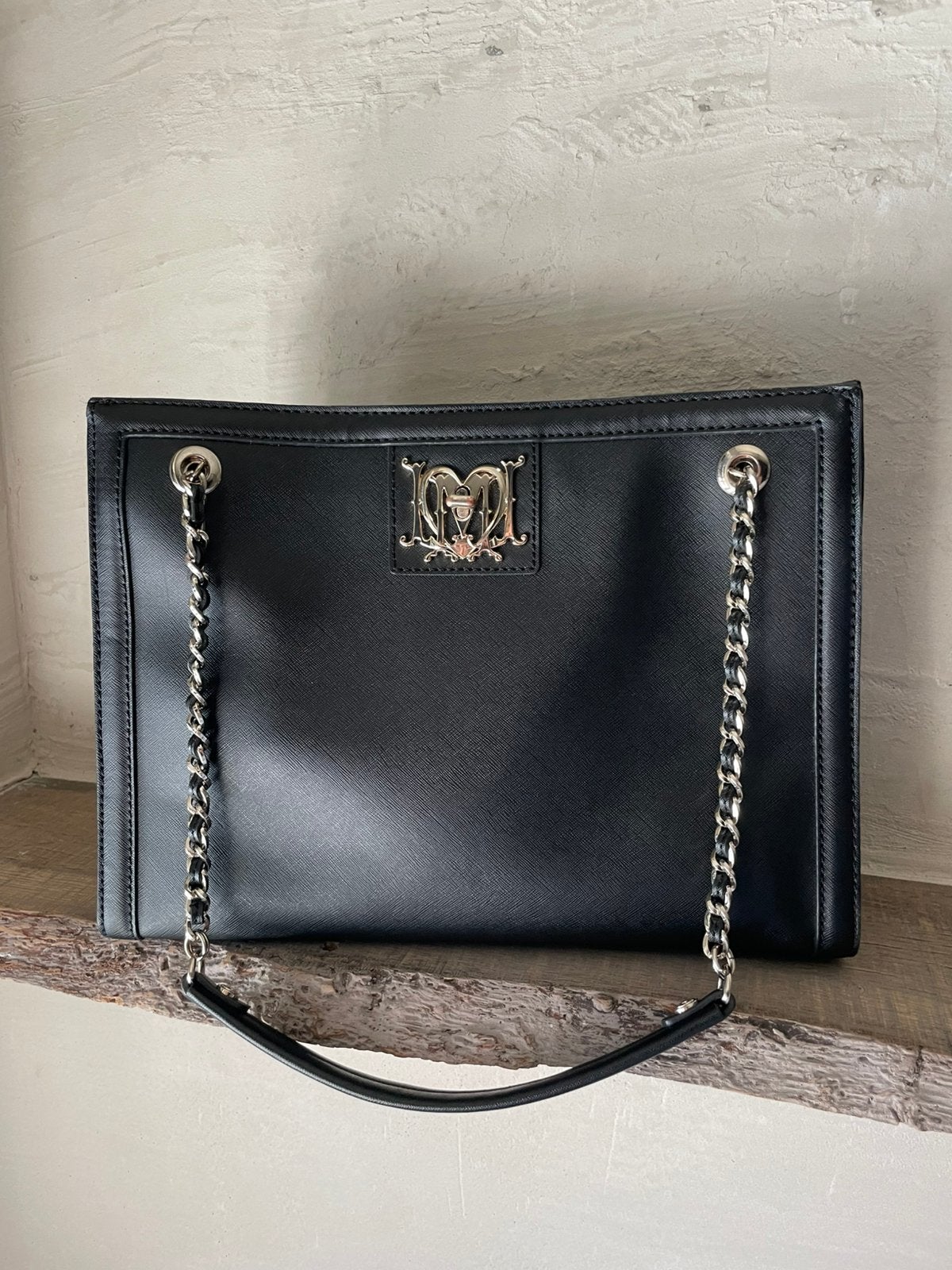 Handtas love moschino, Ophalen, Zo goed als nieuw, Zwart, Handtas
