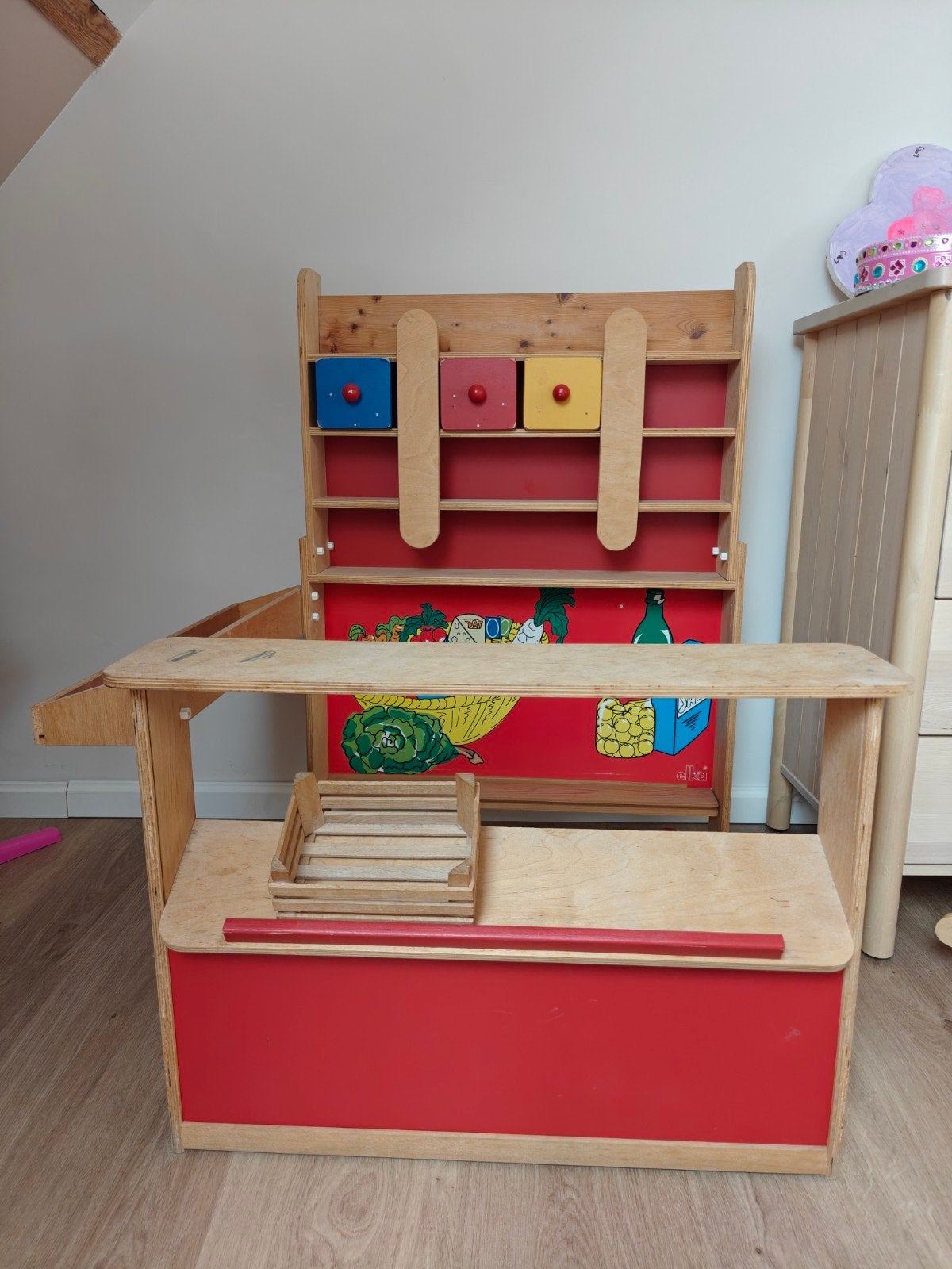 vintage houten keukentje, Ophalen, Gebruikt, Hout, Speelkeuken