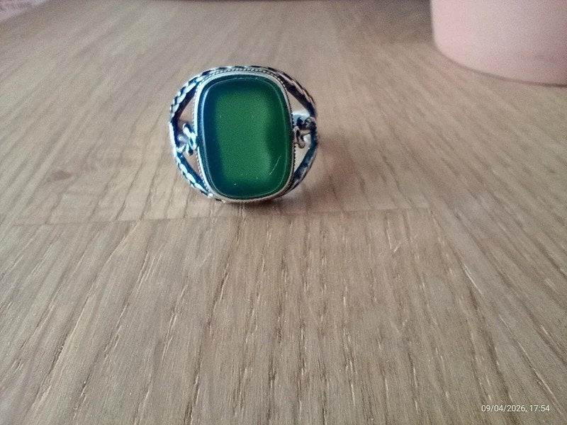 Bague bijou chevalière homme argent 925 avec pierre, Bijoux, Sacs & Beauté, Bagues, Enlèvement ou Envoi, Femme ou Homme, Comme neuf