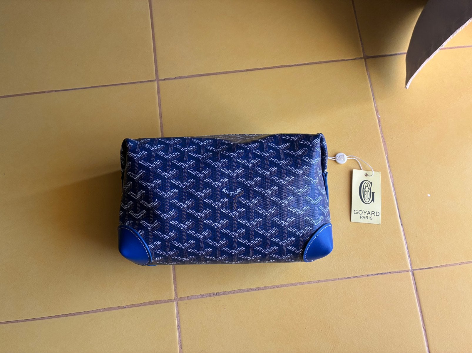 Goyard toilettas, Ophalen of Verzenden, Zo goed als nieuw, Blauw, Heer of Dame