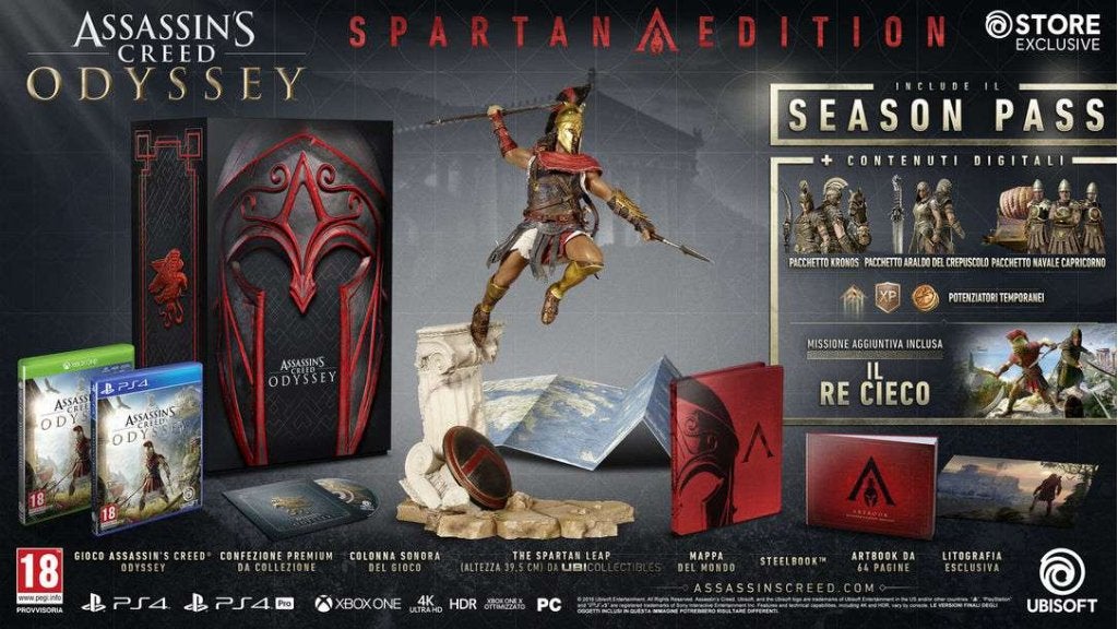 Assassins Creed Odyssey: Spartan Collectors Edition PS4, Niet ingevuld, 1 joueur, Niet ingevuld, Aventure et Action