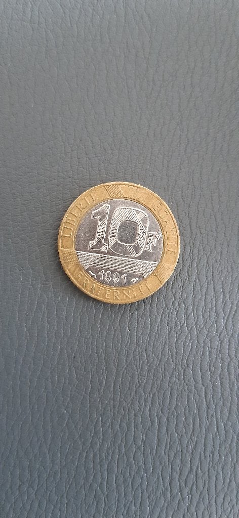 munt - historische Franse franc  - 10 FRF 1991 - RF, Ophalen of Verzenden, Frankrijk, Losse munt
