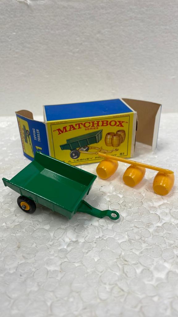 Matchbox 51 Tipping Trailer vaten aan elkaar, Ophalen of Verzenden, Zo goed als nieuw, Matchbox