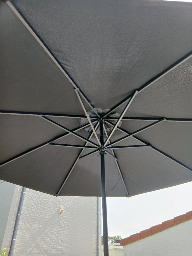 Sta parasol GALDO met parasolvoet en beschermhoes, Tuin en Terras, Parasols, Ophalen, Verstelbaar, Zo goed als nieuw, Stokparasol