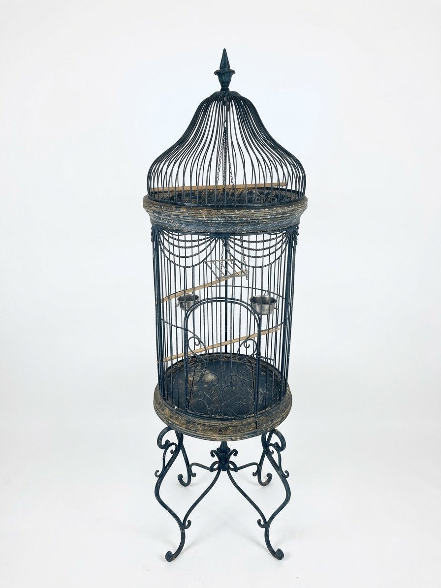Antieke vogelkooi, Ophalen
