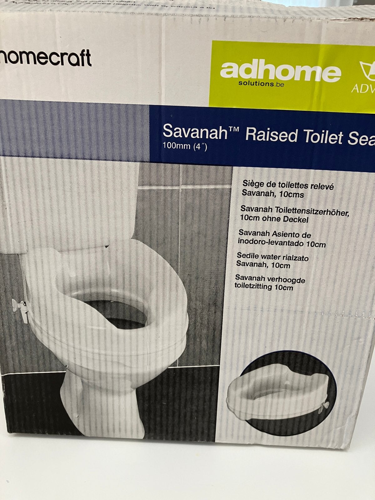 Savanah toilet verhoger 100 mm, Ophalen, Zo goed als nieuw