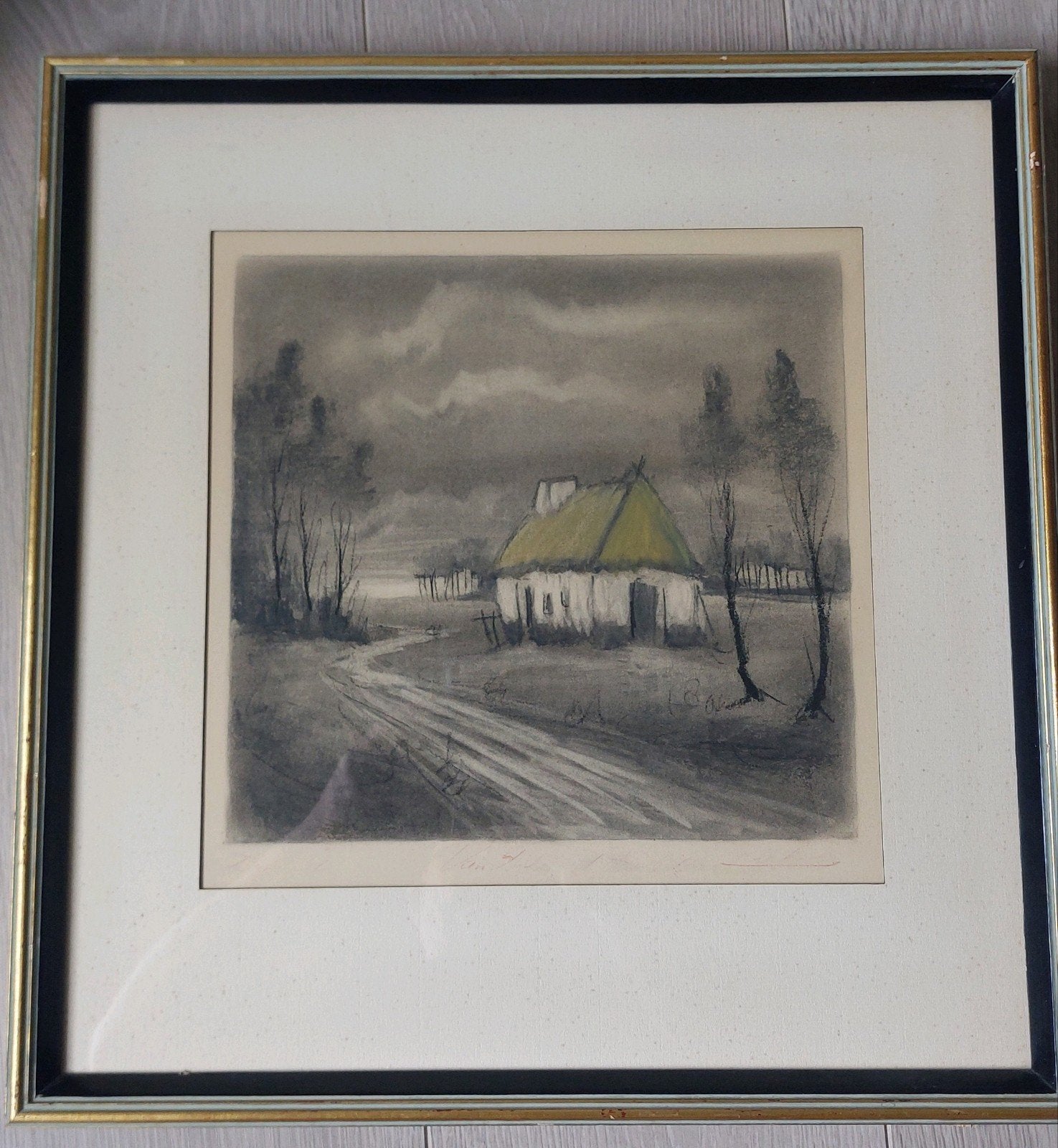 Guillaume Michiels (1909-1997) — Dessin original de Polderho, Antiquités & Art, Enlèvement ou Envoi, Eau-forte, Dessin au fusain