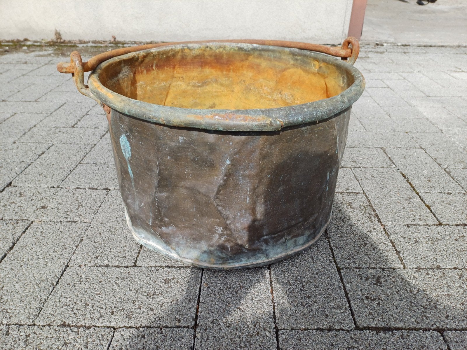 koperen ketel, Ophalen, Hout
