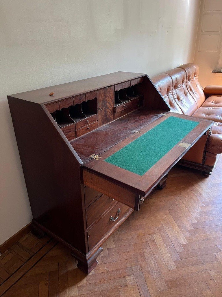 Klassieke mahoniehouten secretaire, Antiek en Kunst, Ophalen