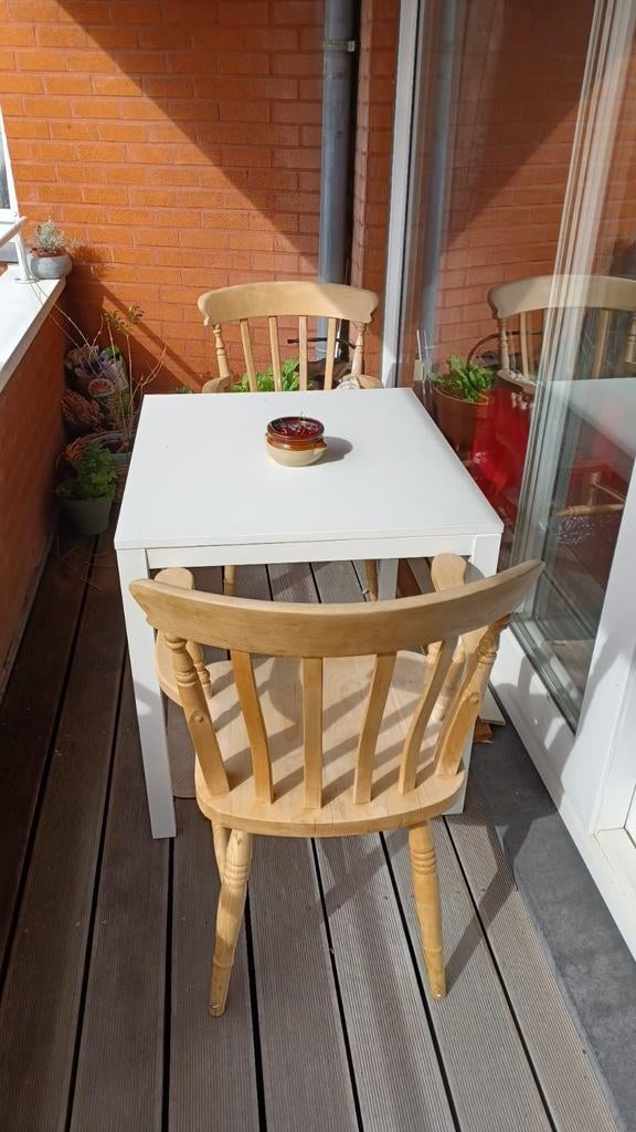 Terras tafel met 2 stoelen, Ophalen