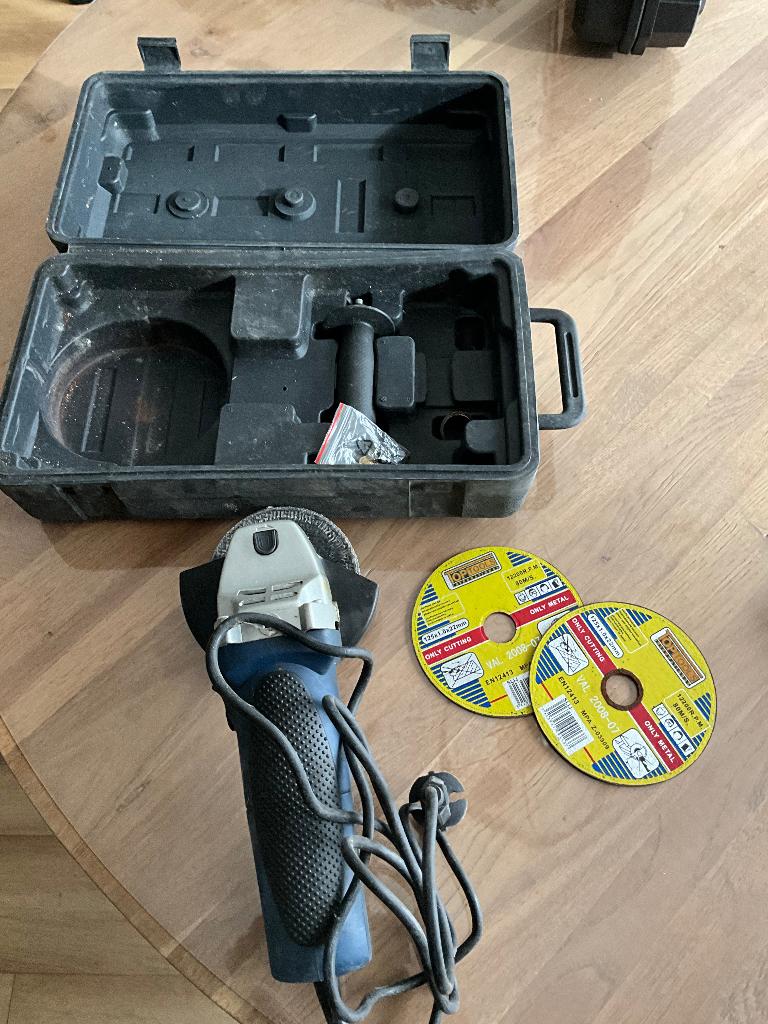 Hand slijpschijf, Ophalen, Gebruikt, Haakse handslijpmachine