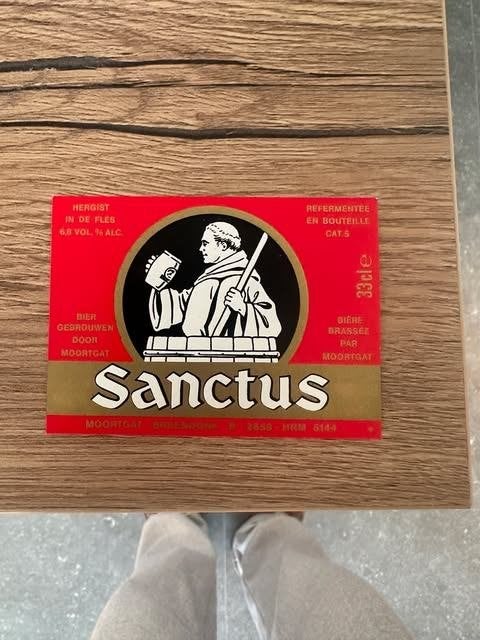 etiket label Sanctus Moortgat Breendonk, Ophalen of Verzenden, Nieuw, Overige typen, Duvel