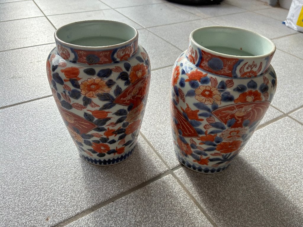 koppel japanse vazen, Antiek en Kunst, Antiek | Vazen, Ophalen of Verzenden