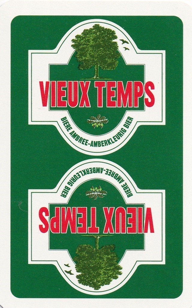S K BIER VIEUX TEMPS BIERE AMBRREE GROEN WIT, Verzamelen, Ophalen of Verzenden, Nieuw, Speelkaart(en)