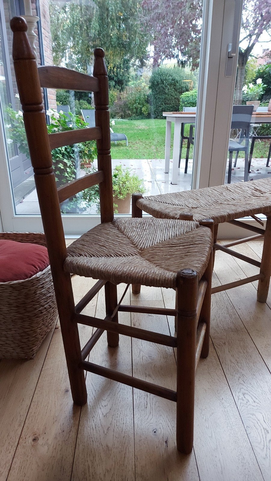 chaises et tabouret double, Enlèvement, Utilisé, Bois