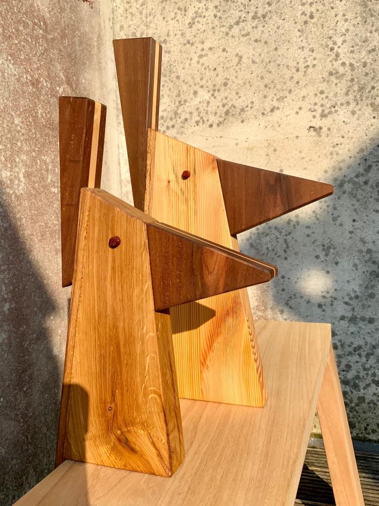 Twee decoratieve houten vogels, Ophalen of Verzenden, Nieuw