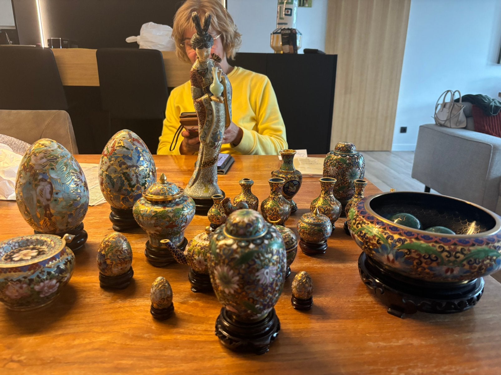 Chinese cloisonné collectie – 22 stuks, Ophalen of Verzenden