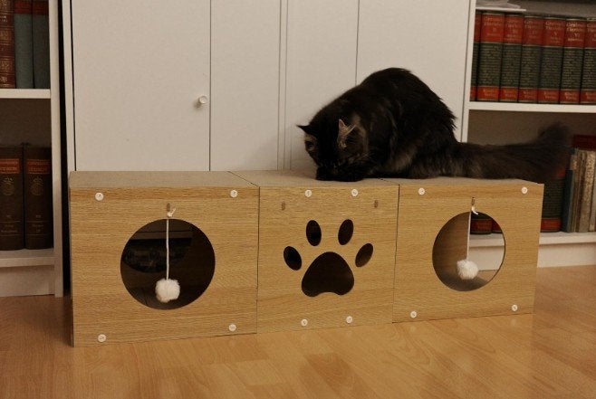 XL Katten Krabtunnel 100cm – Extra Lange Krabplank & Speeltu, Ophalen of Verzenden
