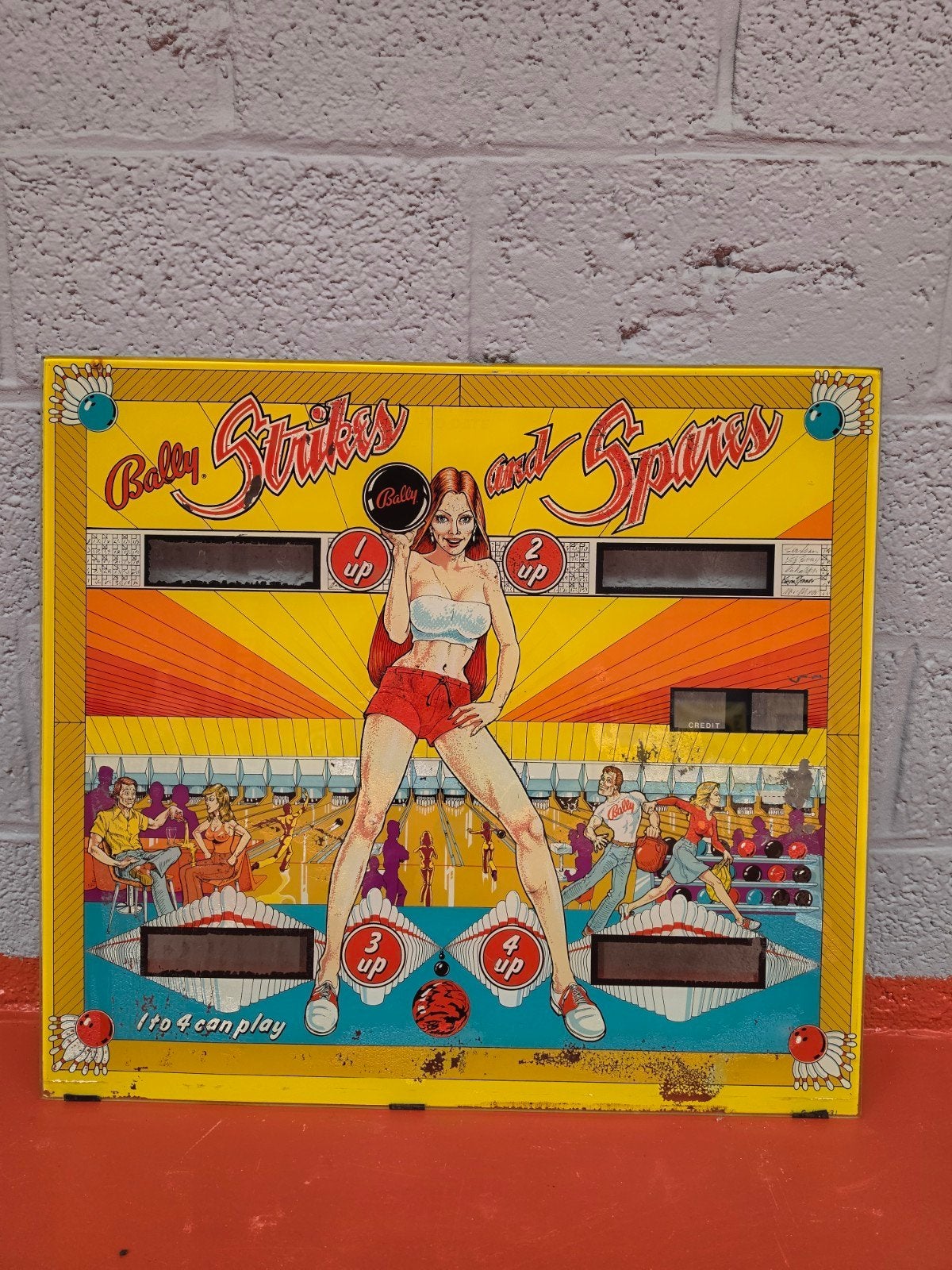 Backglass voor Pinball automaat, Ophalen, Gebruikt