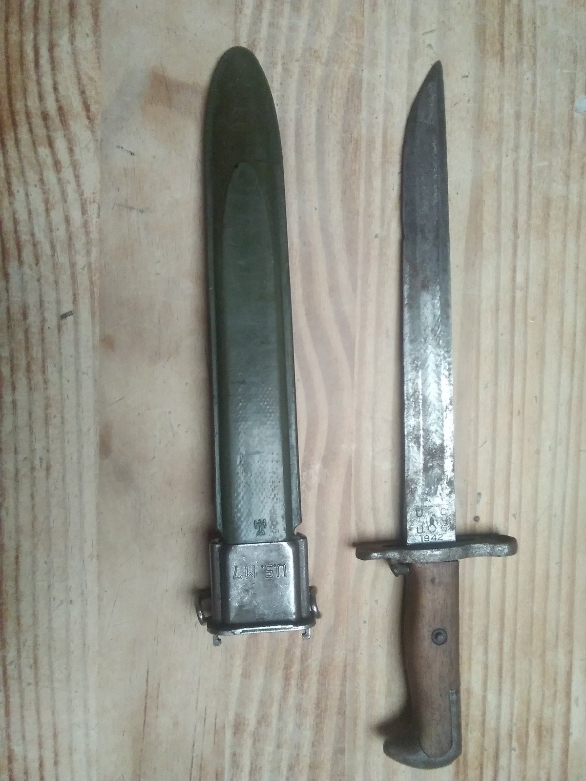 vends baïonnette us Garand m1 ww2 model Bowie, Enlèvement ou Envoi