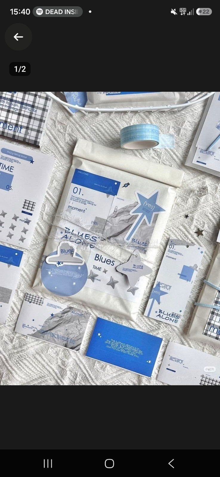 mistry scrapbook paket blauw, Hobby & Loisirs créatifs, Envoi, Neuf, Papier ou Carton, Autres marques