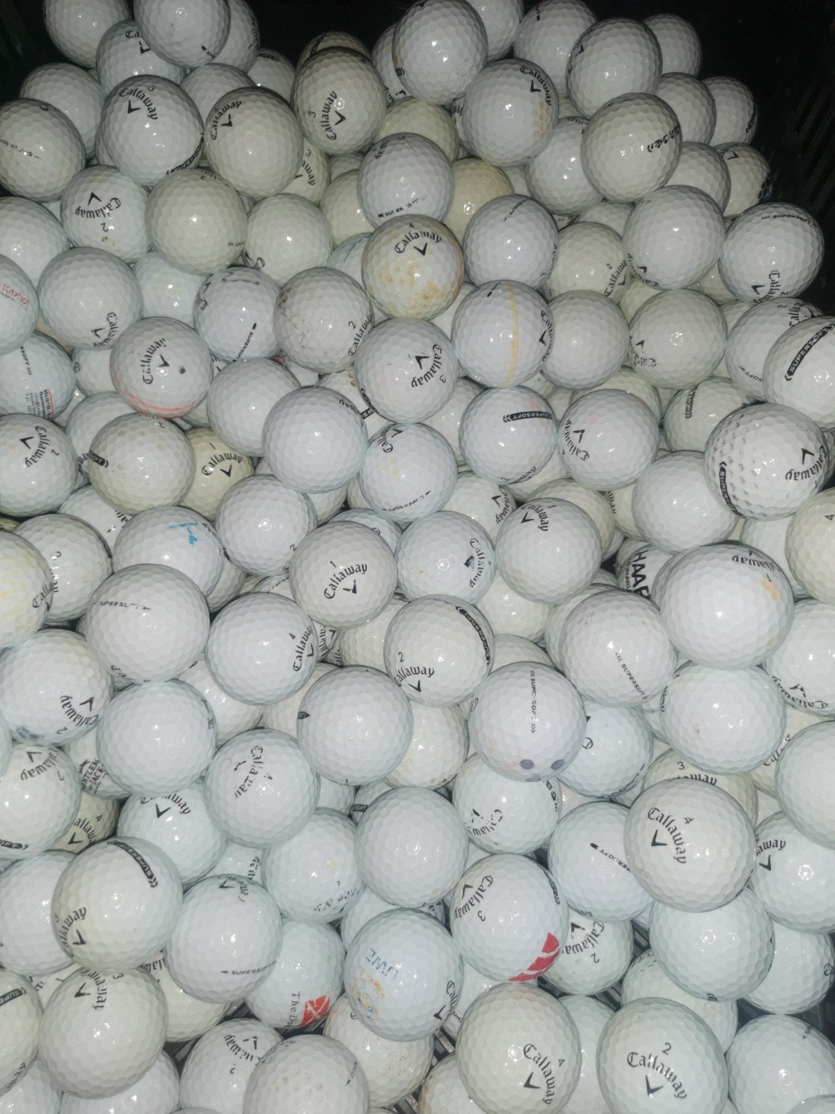 Gebruikte callaway supersoft golfballen 100 stuks, Sports & Fitness, Golf, Enlèvement ou Envoi, Callaway