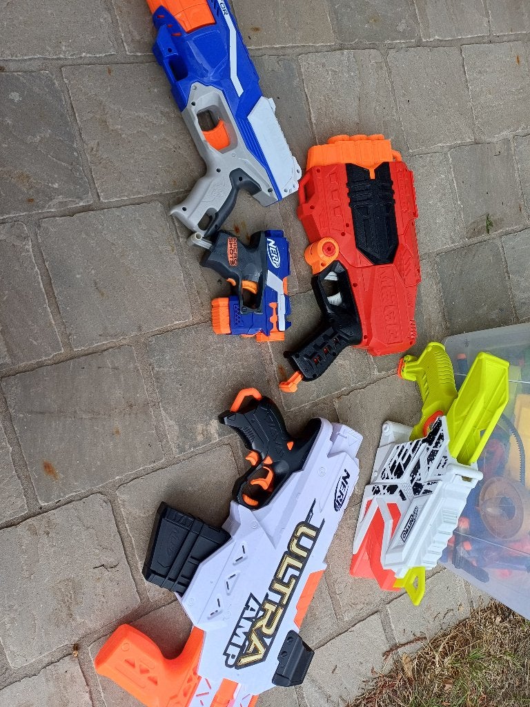 Nerf geweren speelgoed, Ophalen, Gebruikt