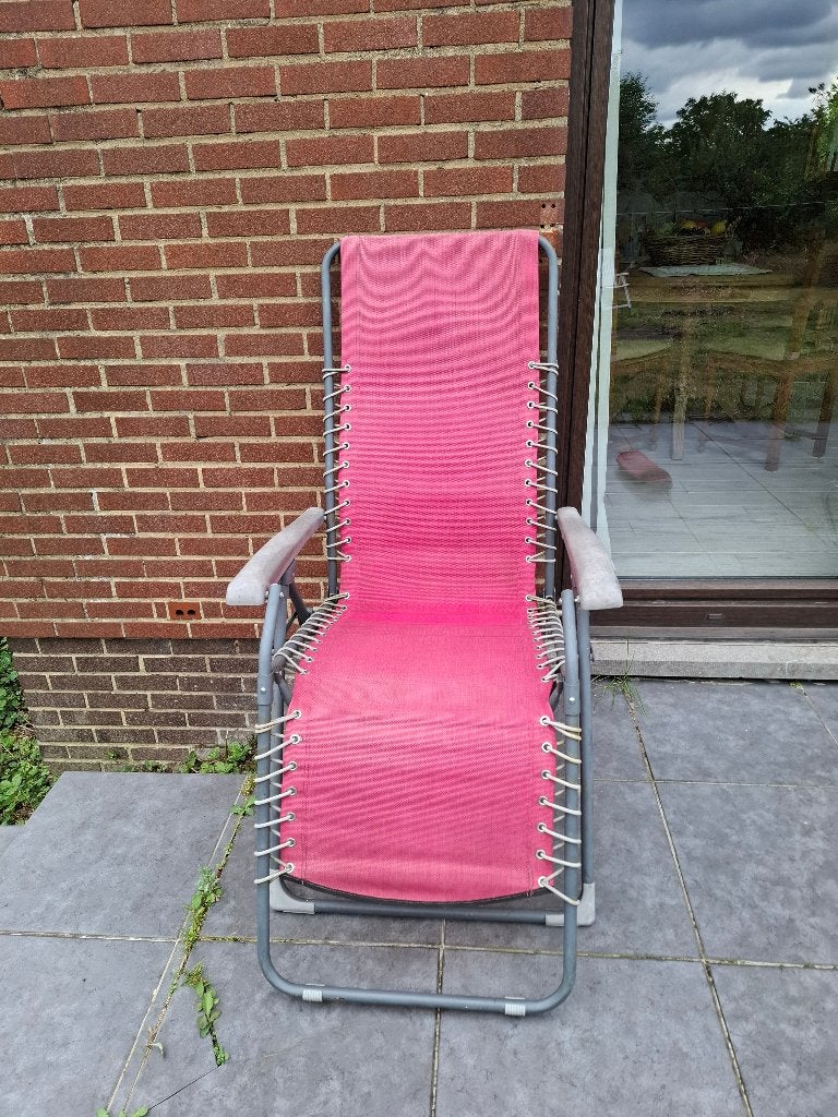 Chaise longue de jardin pliante, Enlèvement, Utilisé, Métal, Pliant