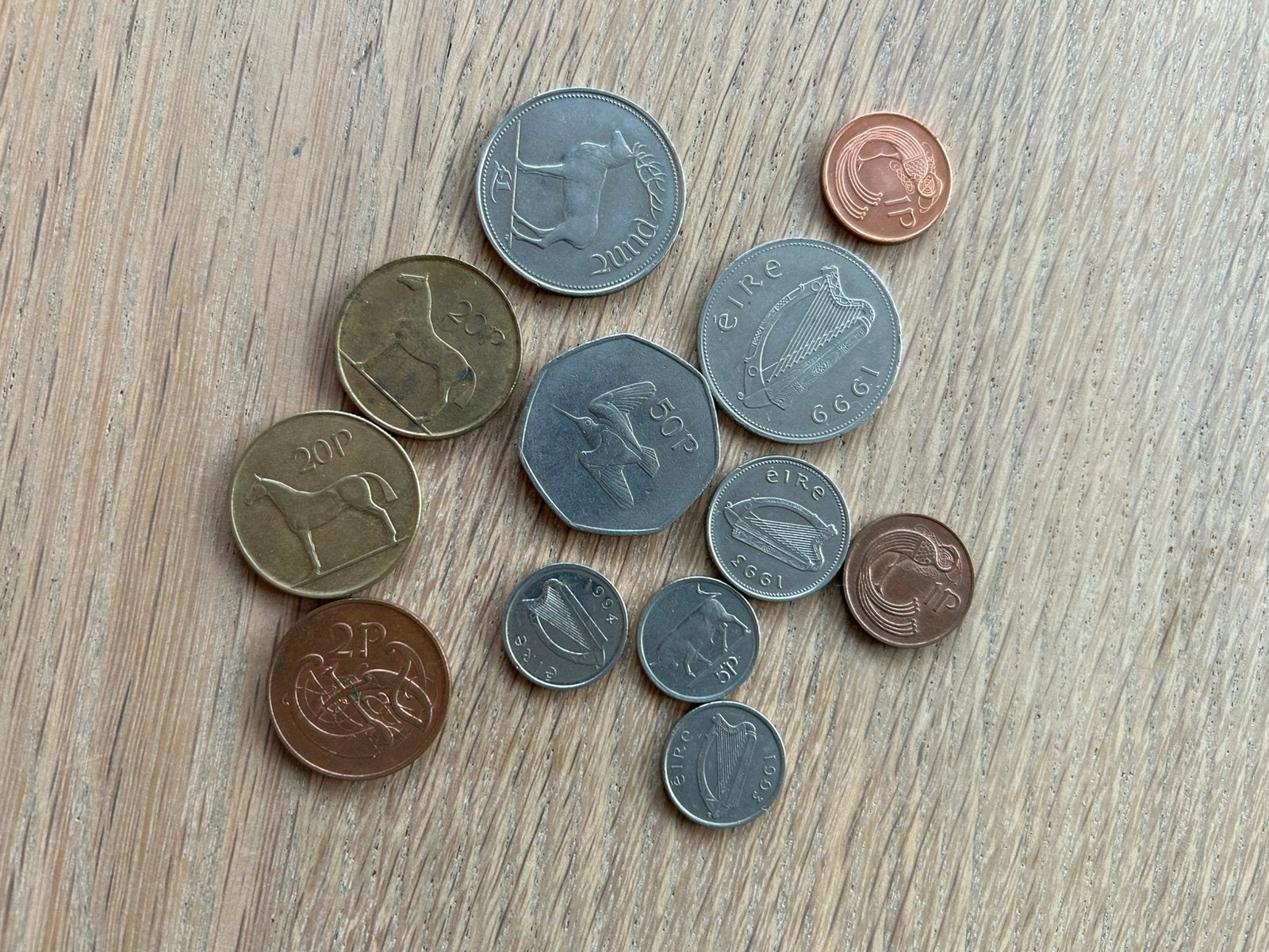 Ierse munten, Postzegels en Munten, Ophalen of Verzenden, Ierland
