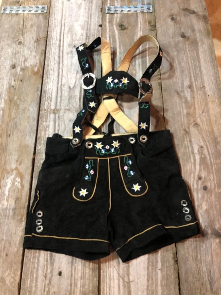 Zwarte dames lederen lederhose, maat 34, Zwart, Ophalen of Verzenden, Zo goed als nieuw, Maat 34 (XS) of kleiner