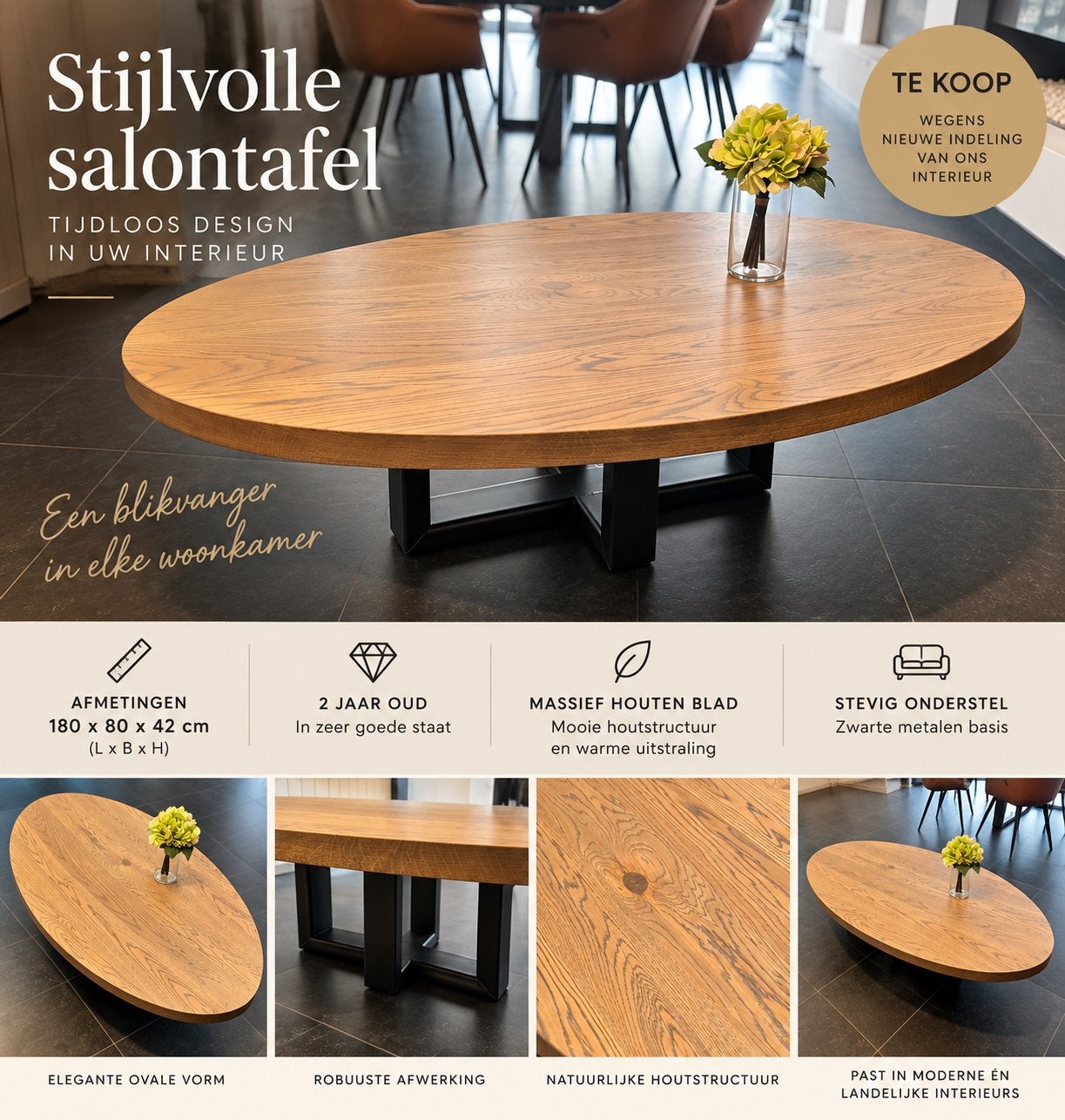 Salontafel, Enlèvement, Comme neuf