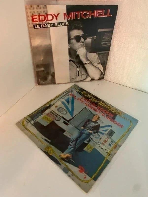 Eddy Mitchell 2 singles 74 & 90, Verzenden, Gebruikt, Rock en Metal