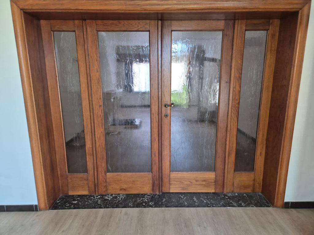 Vintage houten deuren met glas, Ophalen