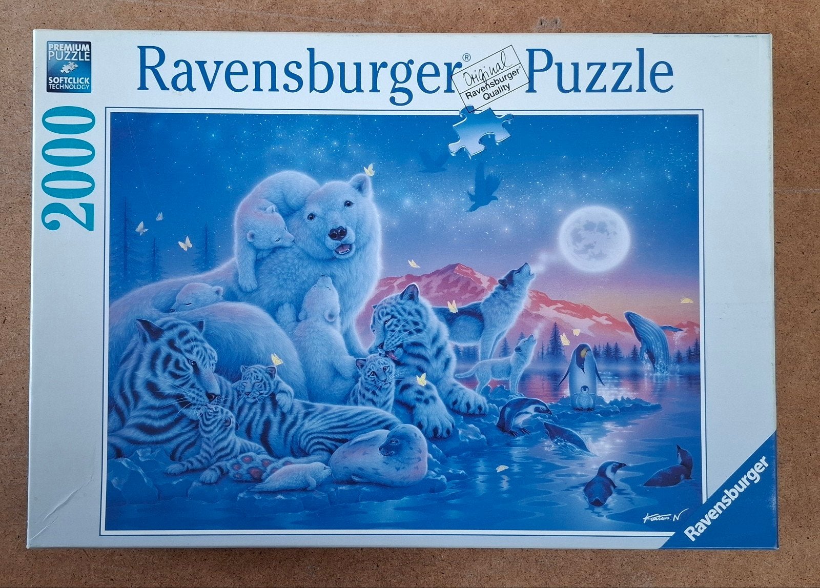 Ravensburger puzzel Pooldieren 2000 stuks, Ophalen of Verzenden, Meer dan 1500 stukjes, Gebruikt, Legpuzzel