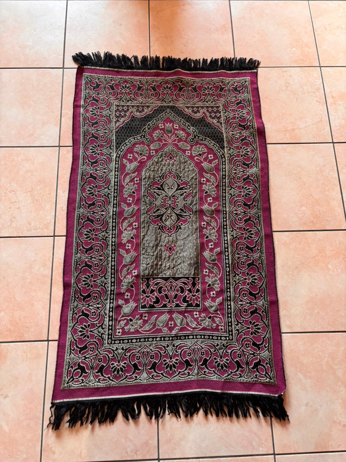 Tapis de prière, Enlèvement, Gris, Rectangulaire