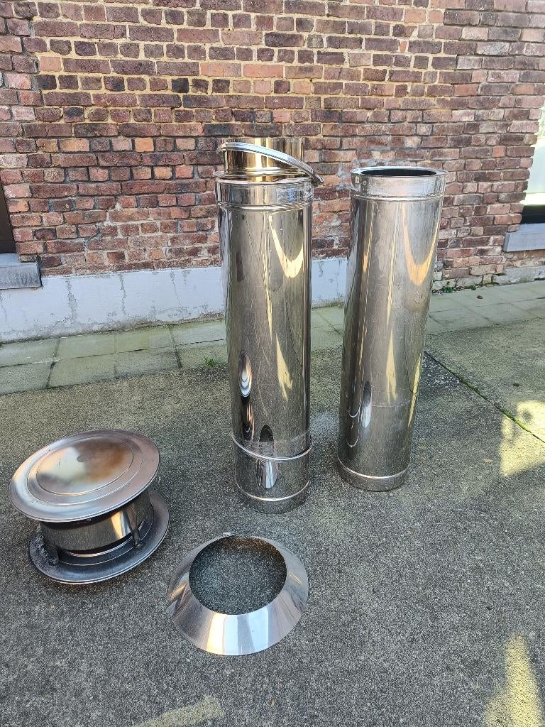 Kachelbuis dubbelwandig 200/250, Doe-het-zelf en Bouw, Ophalen, Gebruikt, Overige typen, Minder dan 60 cm