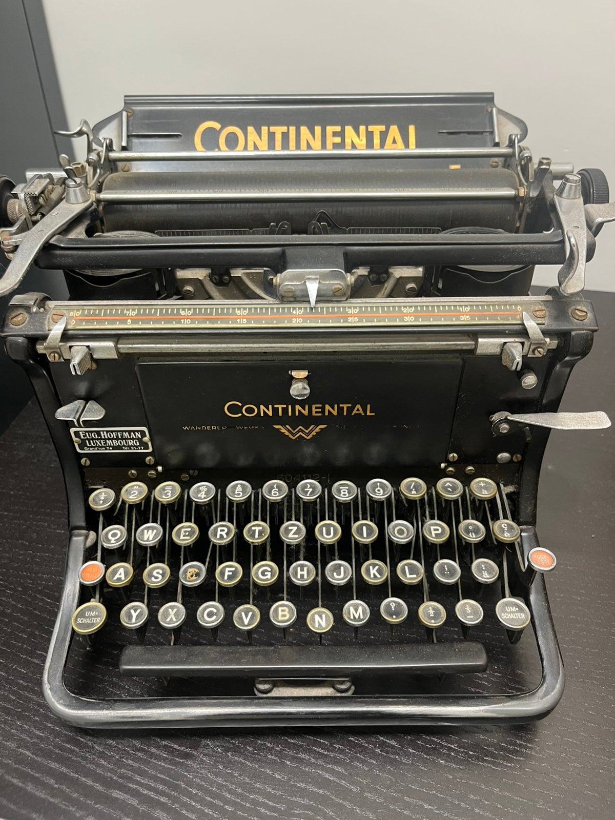 Voormalige schrijfmachine CONTINENTAL — Wanderer-Werke, Ophalen, Zo goed als nieuw